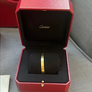 Cartier LOVE bracelet size 17 14k gold
